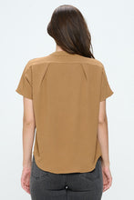 Load image into Gallery viewer, Dolman short sleeve button shirt top
