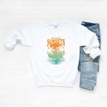 Load image into Gallery viewer, Chasing Sunsets Vintage Graphic Sweatshirt
