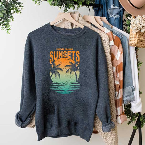 Chasing Sunsets Vintage Graphic Sweatshirt